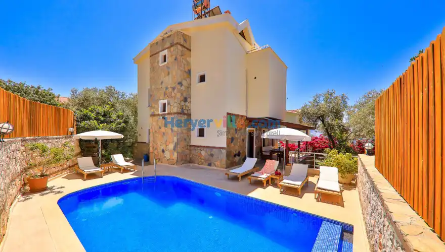 Villa Sarı, doğa içerisinde, jakuzili, havuzlu - villapaketi